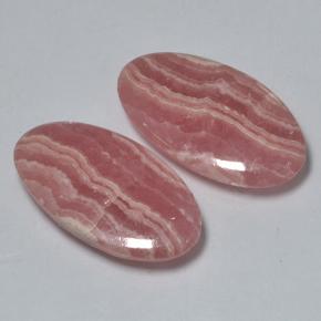 Pedras preciosas de rodocrosita multicolorido natural de 17,78 ct, corte oval, translúcido
