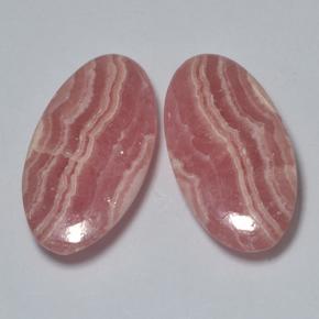 Pedras preciosas de rodocrosita multicolorido natural de 17,78 ct, corte oval, translúcido