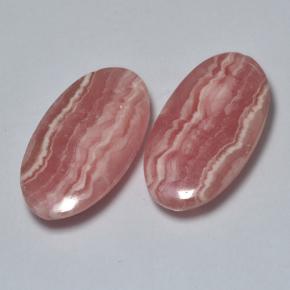 Pedras preciosas de rodocrosita multicolorido natural de 17,81 ct, corte oval, translúcido