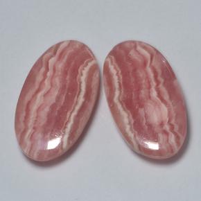 Pedras preciosas de rodocrosita multicolorido natural de 17,81 ct, corte oval, translúcido