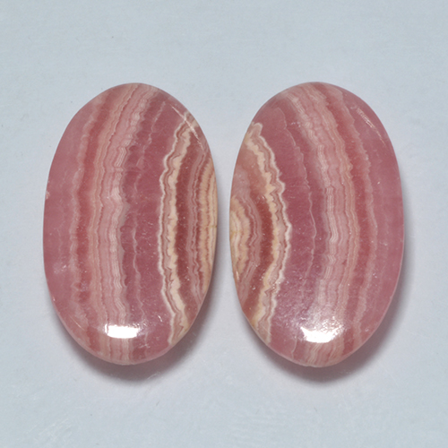 Pedras preciosas de rodocrosita multicolorido natural de 18,23 ct, corte oval, translúcido