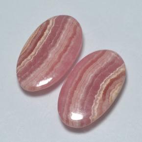 Pedras preciosas de rodocrosita multicolorido natural de 18,23 ct, corte oval, translúcido