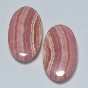 Pedras preciosas de rodocrosita multicolorido natural de 18,23 ct, corte oval, translúcido
