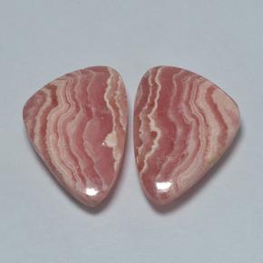 Pedras preciosas de rodocrosita multicolorido natural de 20,48 ct, forma extravagante, translúcido