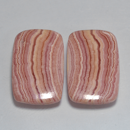 Pedras preciosas de rodocrosita multicolorido natural de 27,09 ct, almofada cortada, opaco