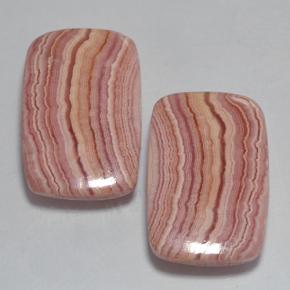 Pedras preciosas de rodocrosita multicolorido natural de 27,09 ct, almofada cortada, opaco