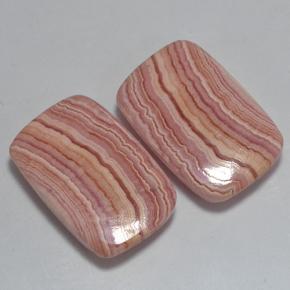 Pedras preciosas de rodocrosita multicolorido natural de 27,09 ct, almofada cortada, opaco