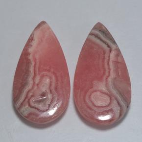 Pedras preciosas de rodocrosita multicolorido natural de 29,04 ct, formato de pêra, translúcido