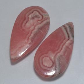 Pedras preciosas de rodocrosita multicolorido natural de 29,04 ct, formato de pêra, translúcido