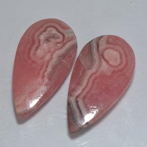 Pedras preciosas de rodocrosita multicolorido natural de 29,04 ct, formato de pêra, translúcido