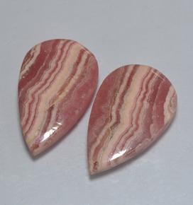 Pedras preciosas de rodocrosita multicolorido natural de 30,41 ct, formato de pêra, translúcido