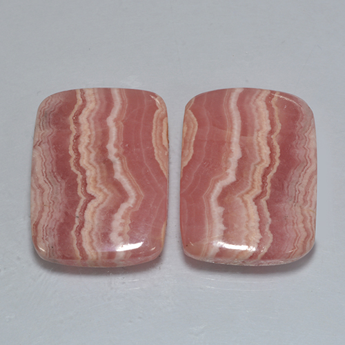 Pedras preciosas de rodocrosita multicolorido natural de 33,68 ct, almofada cortada, translúcido