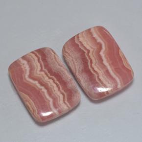 Pedras preciosas de rodocrosita multicolorido natural de 33,68 ct, almofada cortada, translúcido