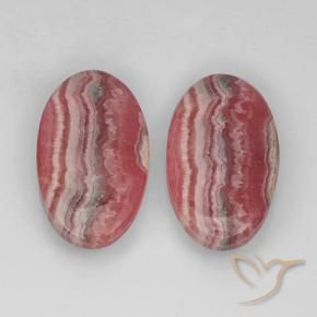 Pedras preciosas de rodocrosita multicolorido natural de 22,29 ct, corte oval, translúcido
