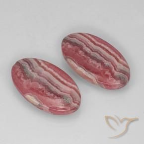 Pedras preciosas de rodocrosita multicolorido natural de 22,29 ct, corte oval, translúcido