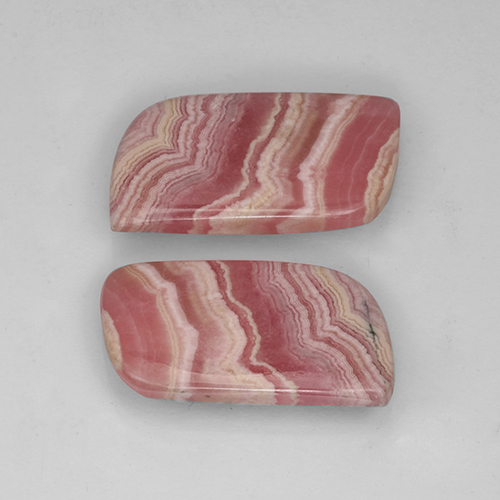 Pedras preciosas de rodocrosita multicolorido natural de 22,66 ct, forma extravagante, translúcido