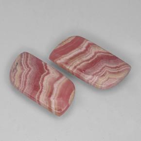 Pedras preciosas de rodocrosita multicolorido natural de 22,66 ct, forma extravagante, translúcido
