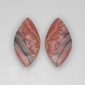 Pedras preciosas de rodocrosita multicolorido natural de 25,42 ct, marquise, translúcido