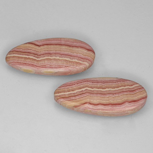 Pedras preciosas de rodocrosita multicolorido natural de 25,48 ct, formato de pêra, translúcido