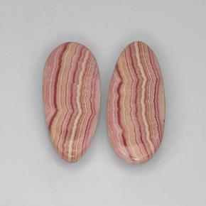 Pedras preciosas de rodocrosita multicolorido natural de 25,48 ct, formato de pêra, translúcido