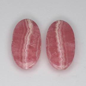 Pedras preciosas de rodocrosita multicolorido natural de 13,61 ct, corte oval, translúcido