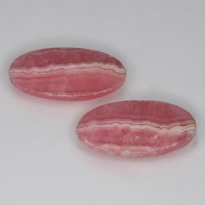 Pedras preciosas de rodocrosita multicolorido natural de 13,61 ct, corte oval, translúcido