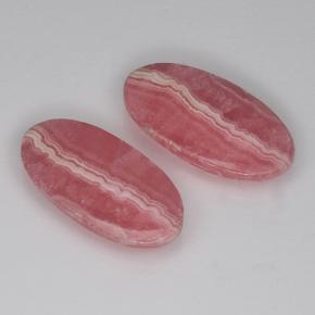 Pedras preciosas de rodocrosita multicolorido natural de 13,61 ct, corte oval, translúcido
