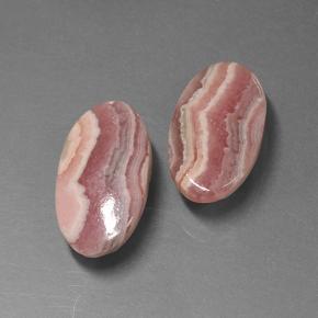 Pedras preciosas de rodocrosita multicolorido natural de 15,62 ct, corte oval, translúcido