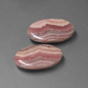 Pedras preciosas de rodocrosita multicolorido natural de 15,62 ct, corte oval, translúcido