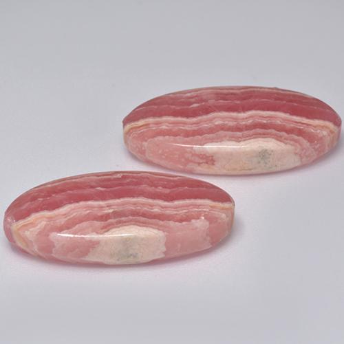 Pedras preciosas de rodocrosita multicolorido natural de 32,18 ct, corte oval, translúcido