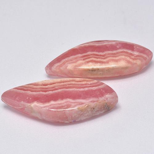 Pedras preciosas de rodocrosita multicolorido natural de 19,73 ct, forma extravagante, translúcido