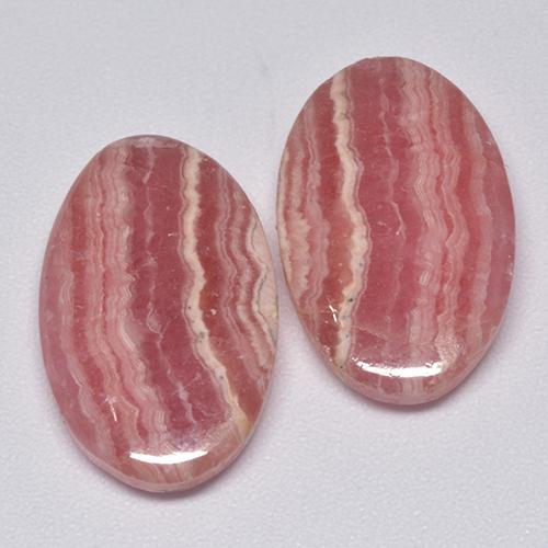 Pedras preciosas de rodocrosita rosa natural de 20,55 ct, corte oval, translúcido