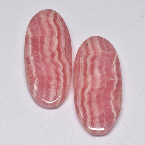 Pedras preciosas de rodocrosita multicolorido natural de 21,35 ct, corte oval, translúcido