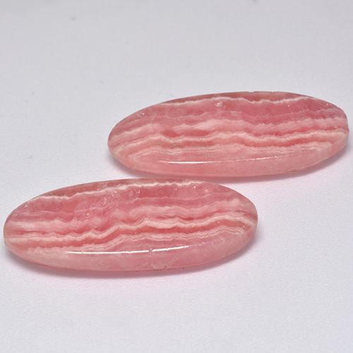 Pedras preciosas de rodocrosita multicolorido natural de 21,35 ct, corte oval, translúcido