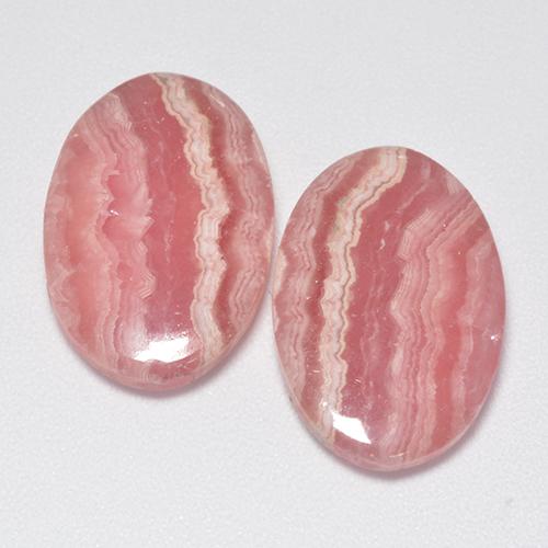 Pedras preciosas de rodocrosita Multi rosa rosa natural de 16.27 ct, Corte Oval, Translúcido