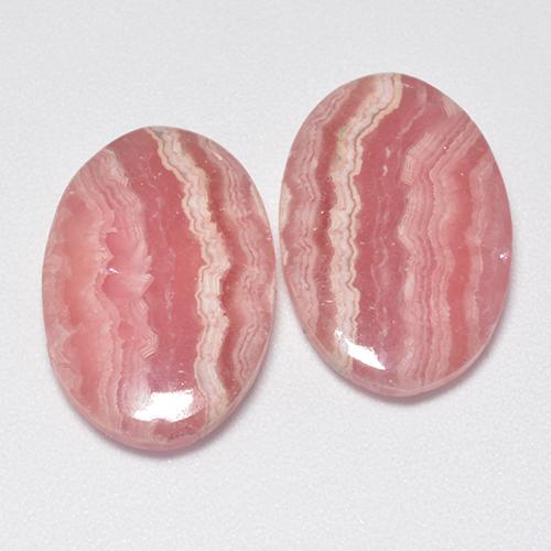 Pedras preciosas de rodocrosita Multi rosa rosa natural de 16.27 ct, Corte Oval, Translúcido