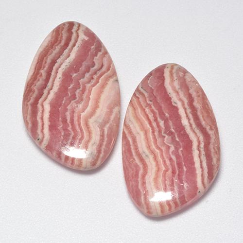 Pedras preciosas de rodocrosita multicolorido natural de 29,61 ct, forma extravagante, translúcido
