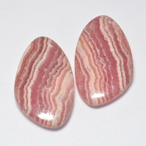 Pedras preciosas de rodocrosita multicolorido natural de 29,61 ct, forma extravagante, translúcido