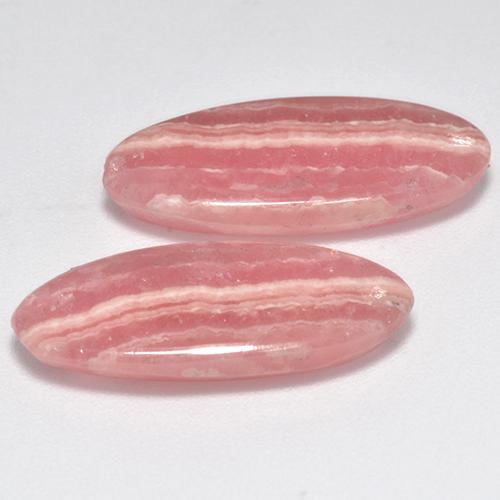 Pedras preciosas de rodocrosita rosa natural de 5,99 ct, corte oval, translúcido