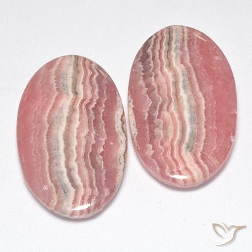 Pedras preciosas de rodocrosita Multicolorido natural de 35.86 ct, oval, Translúcido
