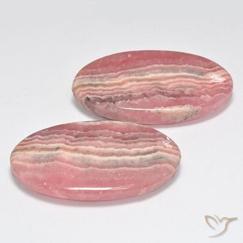 Pedras preciosas de rodocrosita Multicolorido natural de 35.86 ct, oval, Translúcido