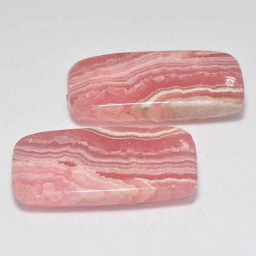 Pedras preciosas de rodocrosita multicolorido natural de 22,83 ct, almofada cortada, translúcido