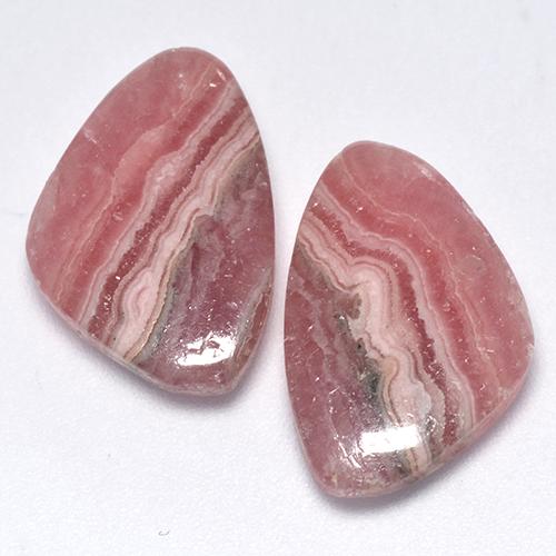 Pedras preciosas de rodocrosita multicolorido natural de 13,65 ct, forma extravagante, translúcido