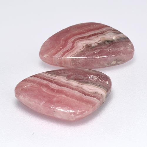 Pedras preciosas de rodocrosita multicolorido natural de 13,65 ct, forma extravagante, translúcido