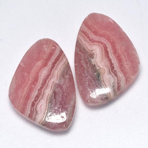 Pedras preciosas de rodocrosita multicolorido natural de 13,65 ct, forma extravagante, translúcido