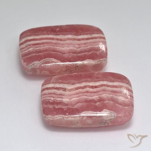 Pedras preciosas de rodocrosita multicolorido natural de 26,70 ct, almofada cortada, translúcido