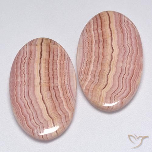 Pedras preciosas de rodocrosita Multicolorido natural de 23.82 ct, oval, Translúcido