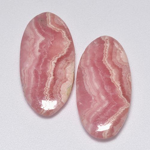 Pedras preciosas de rodocrosita rosa natural de 11,12 ct, corte oval, translúcido