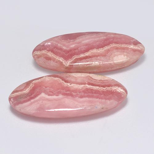 Pedras preciosas de rodocrosita rosa natural de 11,12 ct, corte oval, translúcido