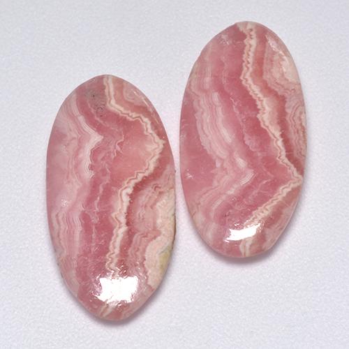 Pedras preciosas de rodocrosita rosa natural de 11,12 ct, corte oval, translúcido